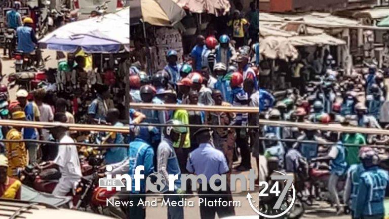 Breaking: Hundreds Of Okada Riders Protest Police, KWARTMA Extortion, Shut Down Ilorin Streets.