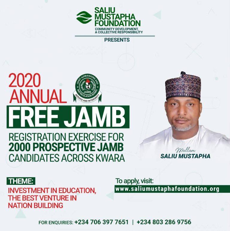 Foundation begins distribution of 2000 free JAMB forms in Kwara