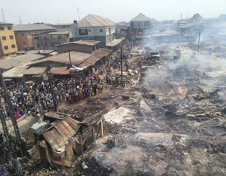 Fire guts Offa market, destroys 20 shops, goods