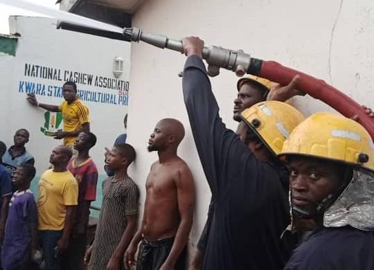 Fire guts buildings in Ilorin, Offa