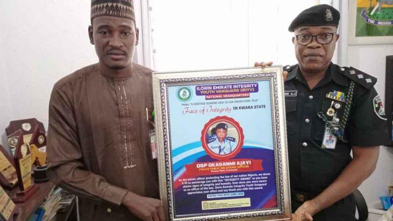 Kwara police spokesperson, Okasanmi bags award