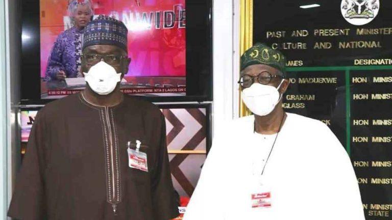 Lai Mohammed, Gov AbdulRazaq in closed-door meeting
