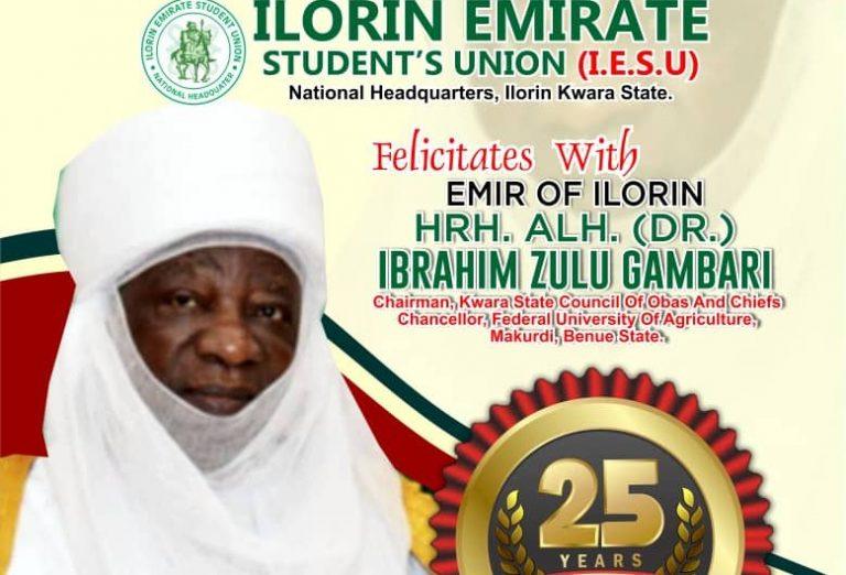 Ilorin Emirate students greet Emir of Ilorin on 25th anniversary