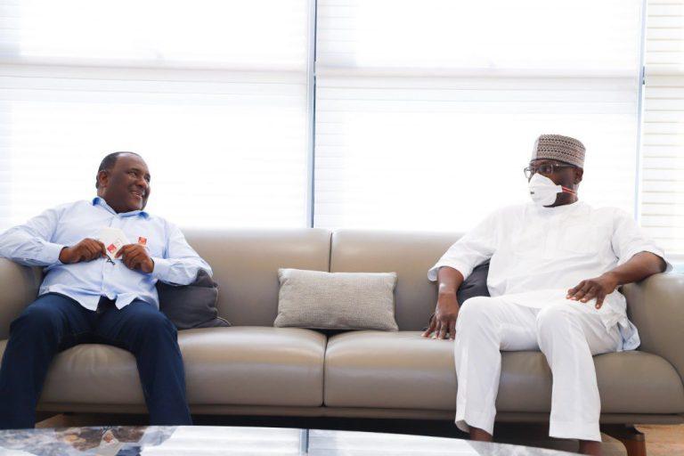 Gov. AbdulRahman meets BUA chairman in Lagos, discuss Kwara-BUA partnership