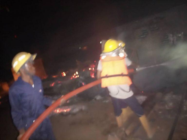 Fire razes shops in Bode Saadu market