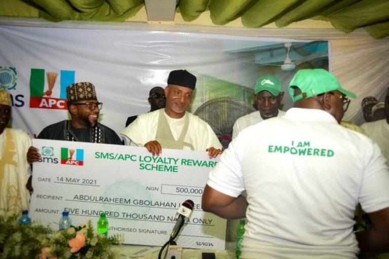 In Pictures: Saliu Mustapha supports loyalists with Millions of Naira