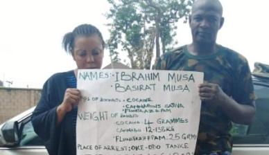 NDLEA arrests ex-soldier, wife with cocaine, cannabis in Ilorin
