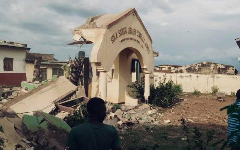 Bukola, Gbemi Saraki react as govt demolishes library named after their father