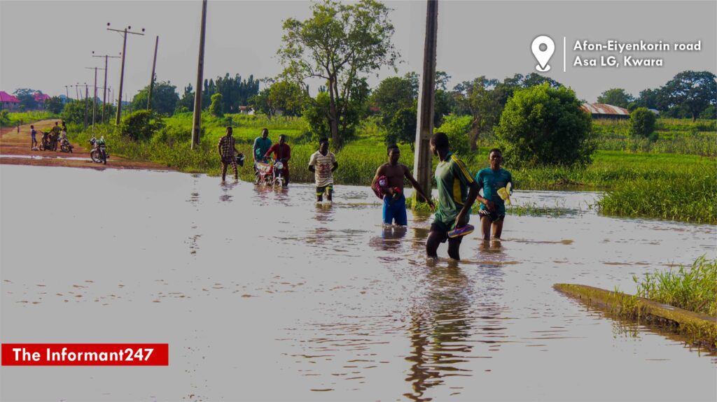 Feature: In Kwara community, Waterlogged Road affects farming, causes food scarcity