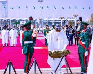 In Pictures: Buhari, Osinbajo, others lay wreaths to mark Armed Forces Remembrance Day The Informant247