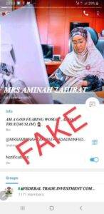 Fact Check – Screenshot of Sadiya Farouq asking public to pay and get bumper returns, is not authentic The Informant247