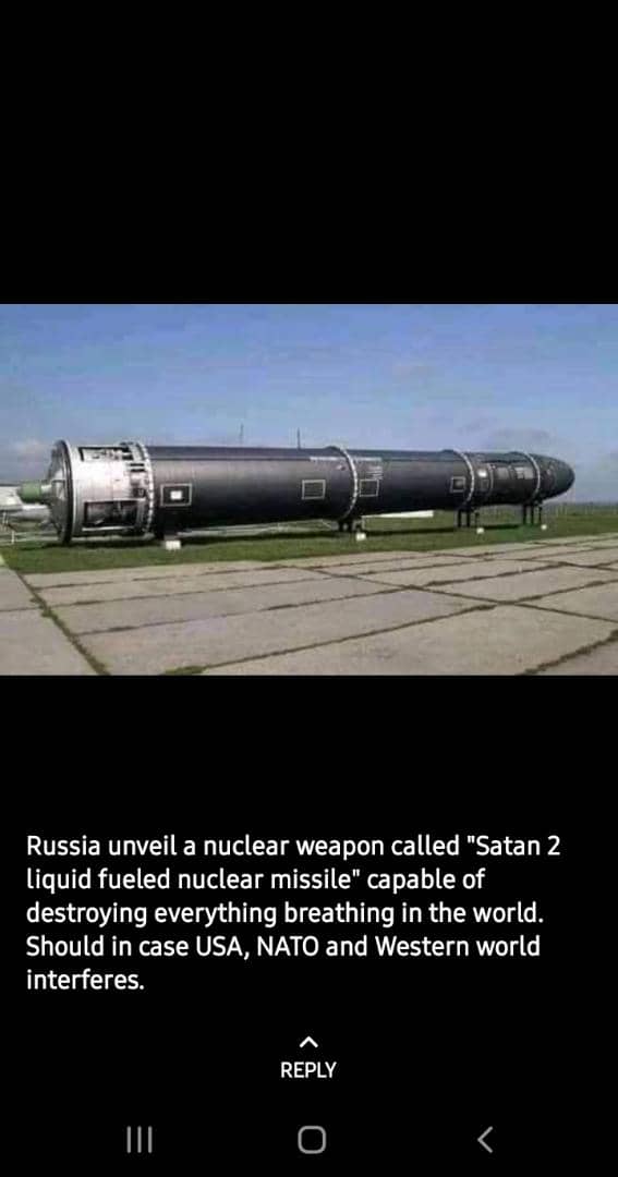 Fact Check: Did Russia has nuclear missile capable of destroying the world? The Informant247