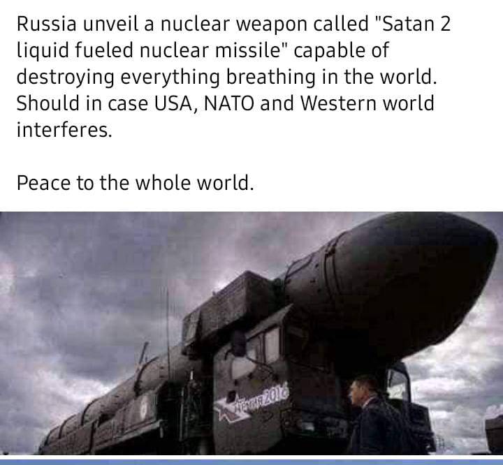 Fact Check: Did Russia has nuclear missile capable of destroying the world? The Informant247