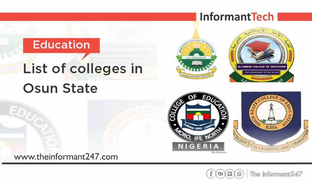 List of Colleges of Education in Osun State 2022 The Informant247