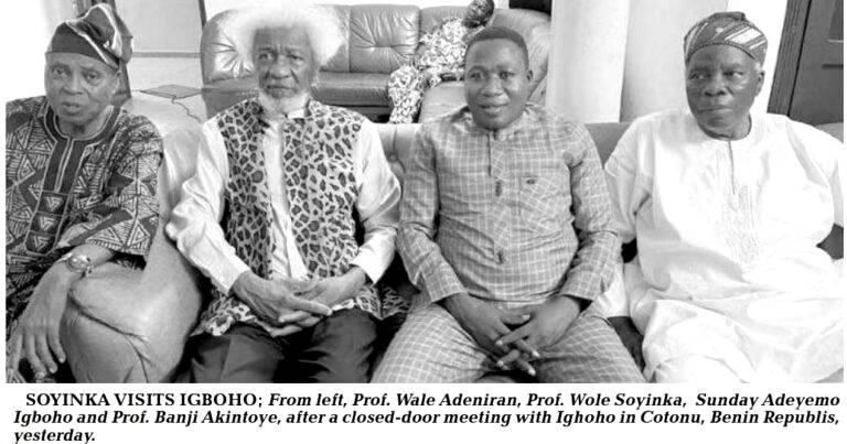 Wole Soyinka visits Sunday Igboho in Benin Republic The Informant247