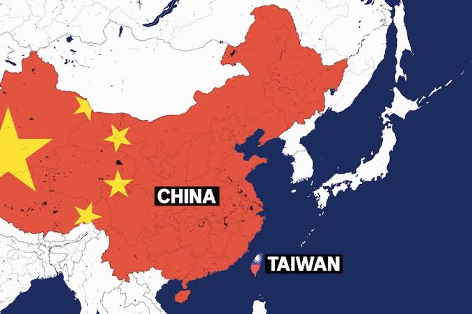 Geographical divide between China and Taiwan