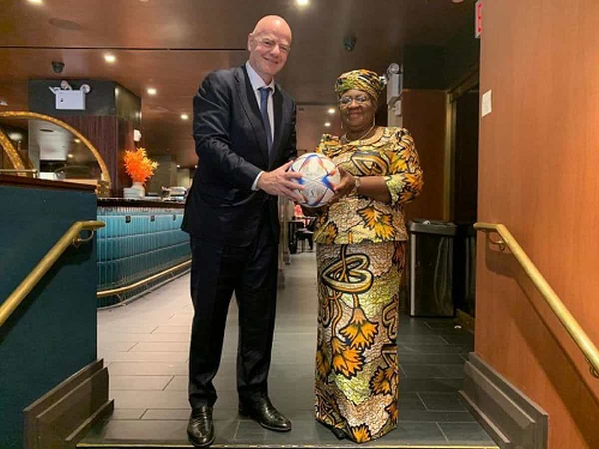 FIFA President meets Okonjo Iweala