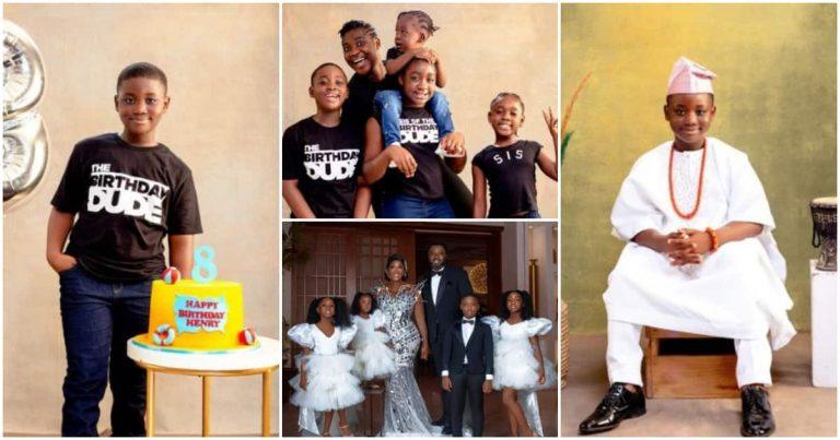 Mercy hubby express excitement as their son clocks 8 video trends