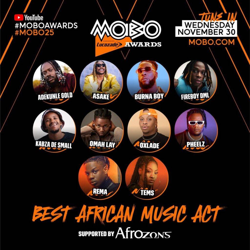 MOBO Award nominees