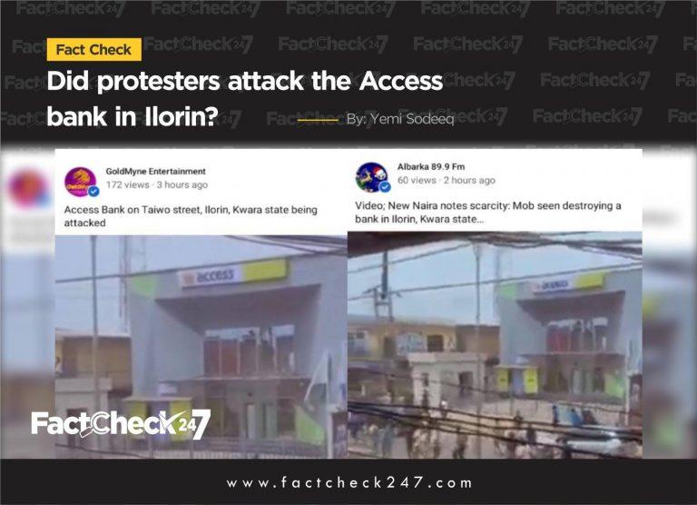 Did protesters attack the Access bank in Ilorin