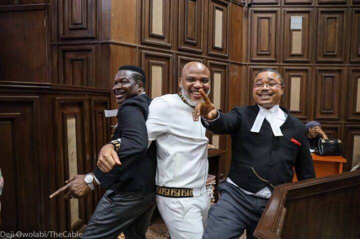 Nnamdi Kanu and his lawyers