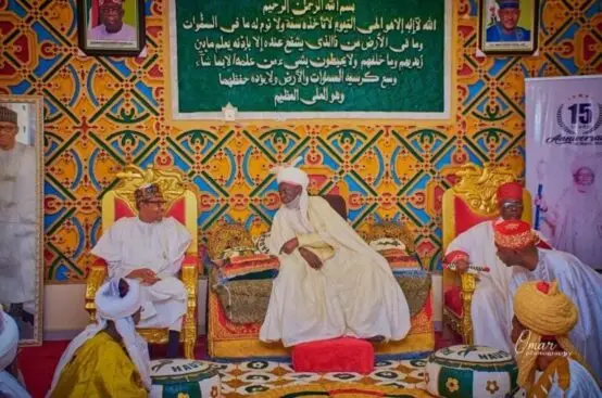 Buhari with Oba of benin