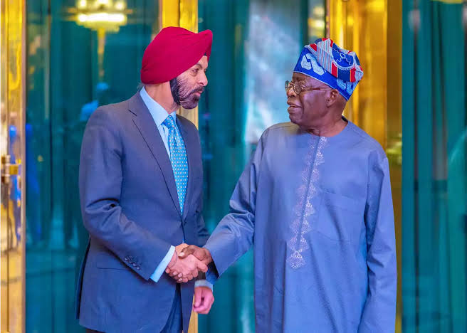 Tinubu with World Bank president