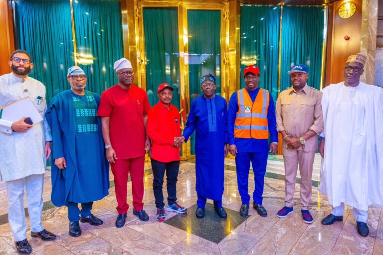 president Tinubu with Labour unions leaders