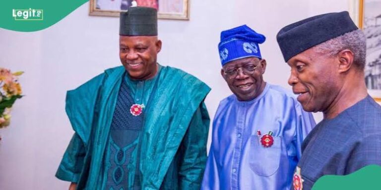 Osinbajo with Tinubu and Shettima