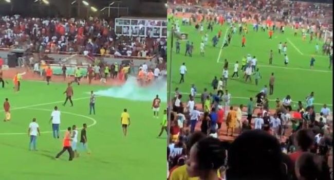 ‘Na football we come play, no be war,’ Enyimba FC jabs after fans disrupt match