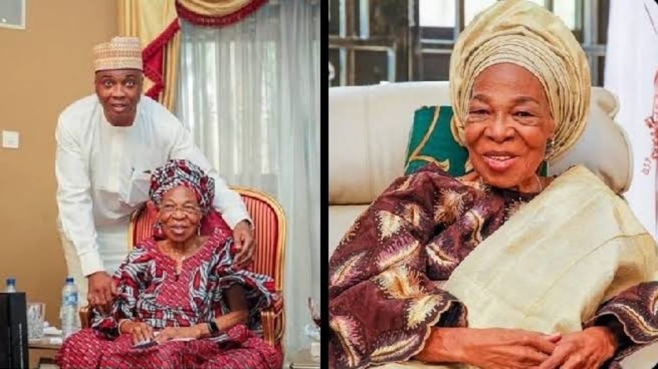 Saraki and his mom (1)