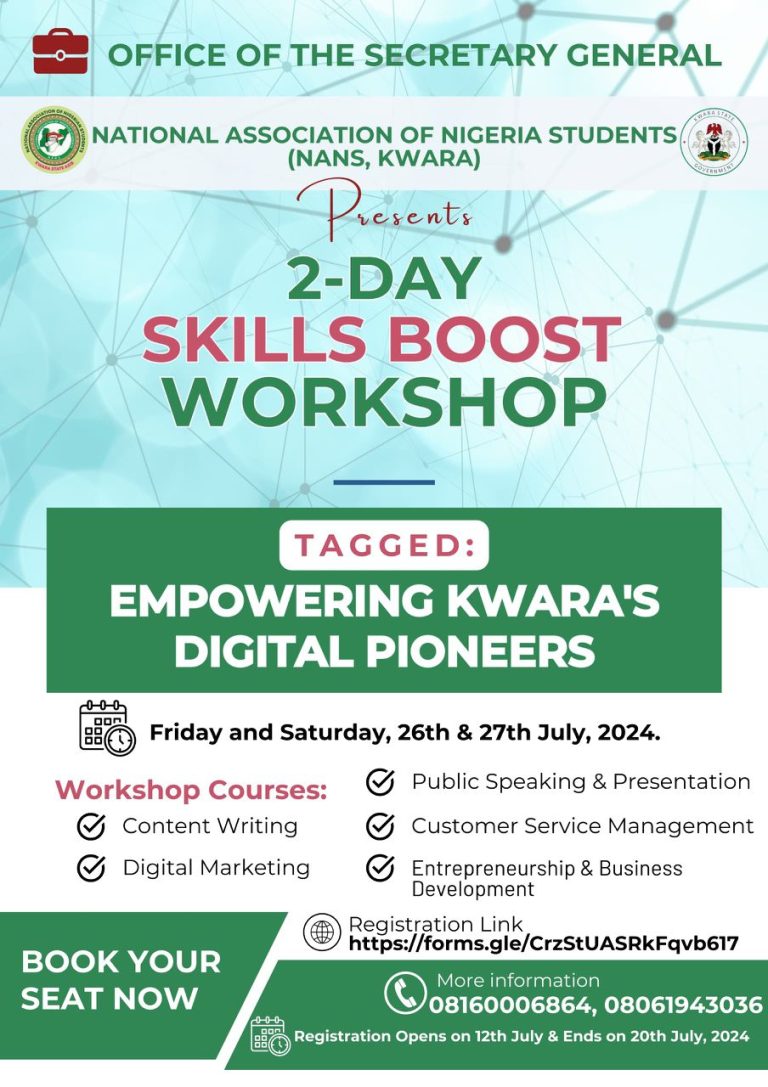 NANS Kwara axis to equip students with digital skills in two-day workshop