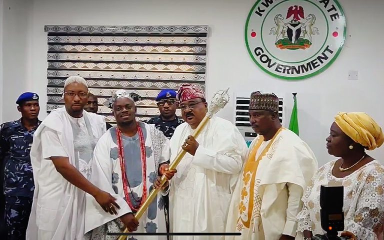 Senator Mustapha congratulates new Oloro of Oro, Oba Joel Titiloye