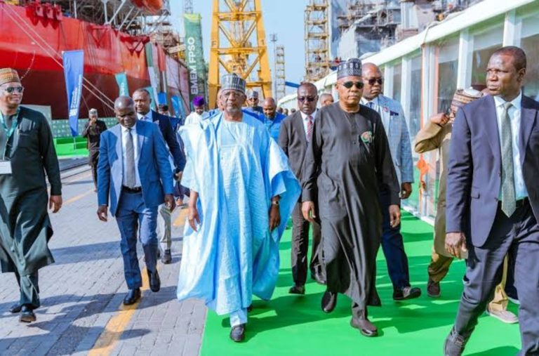 Nigeria’s oil production to increase by 30,000 bpd as Shettima unveils $315m oil production vessel in Dubai