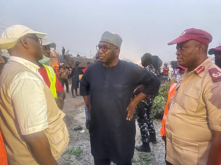 NGF chair AbdulRazaq visits scene of Niger tanker explosion, commiserates with Gov, victims