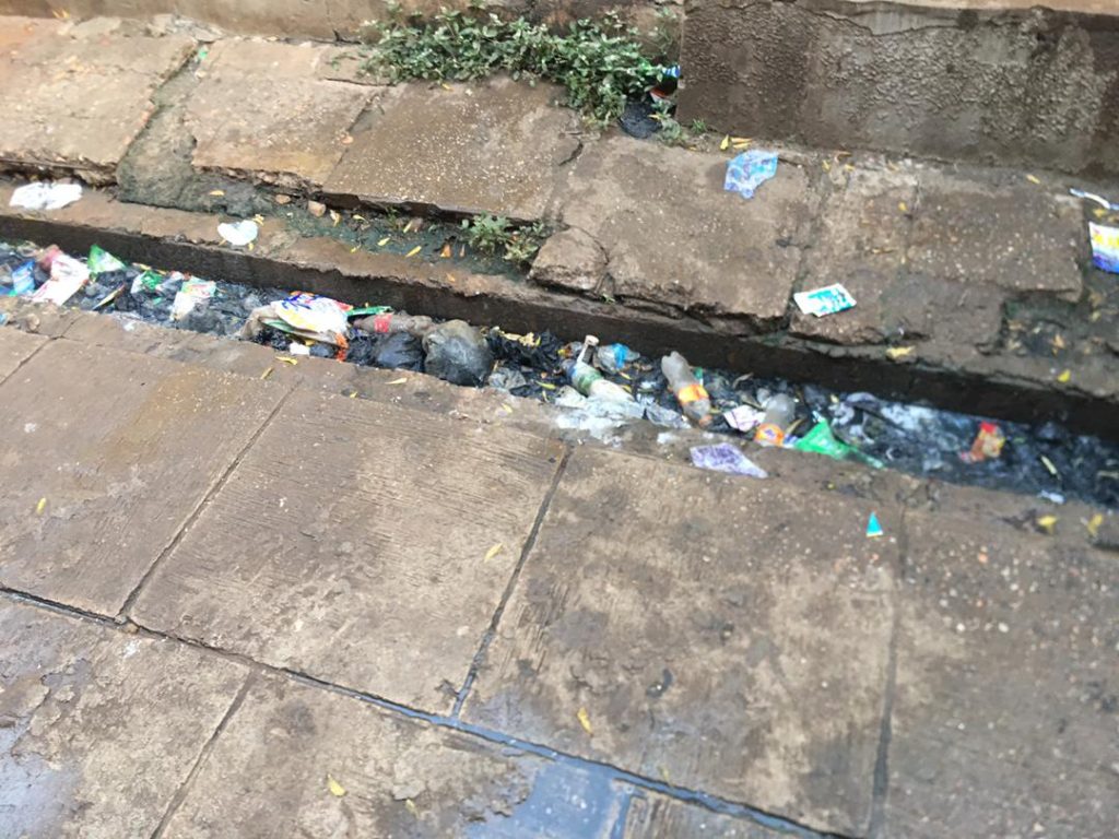 Gutter Blocked by Sewages in UDUS Hostel. Photo Credit: Muheeb Mashood