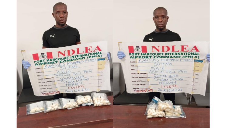 Two suspected drug kingpins excrete 125 heroin wraps at Lagos airport