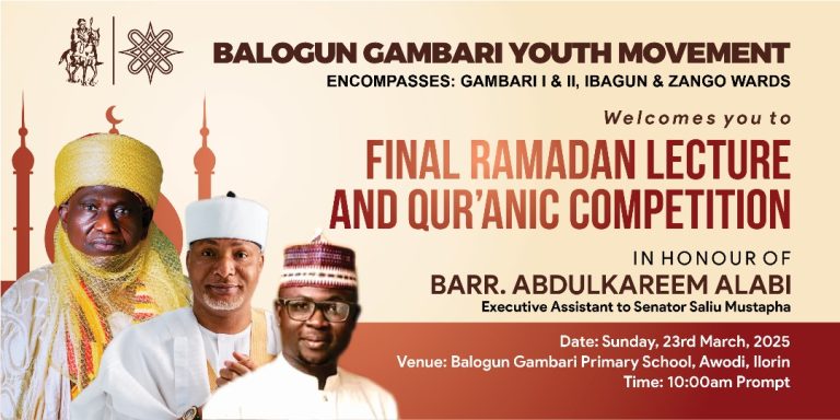 Gambari community to host Ramadan lecture, Qur’anic competition in honour of Saliu Mustapha’s aide