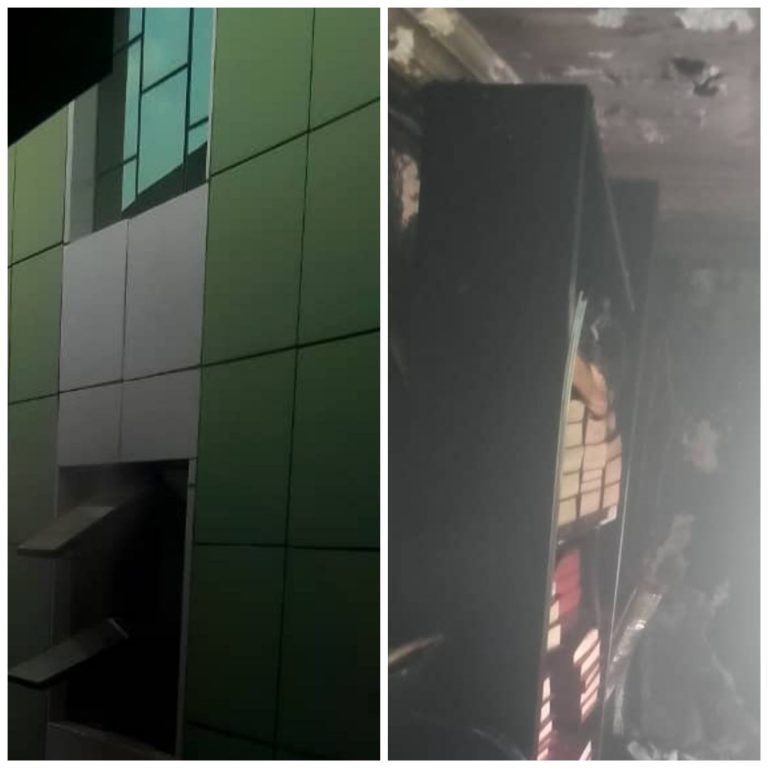 Fire outbreak destroys building at Yusuf Ola-Olu Ali’s Ghalib chambers in Ilorin