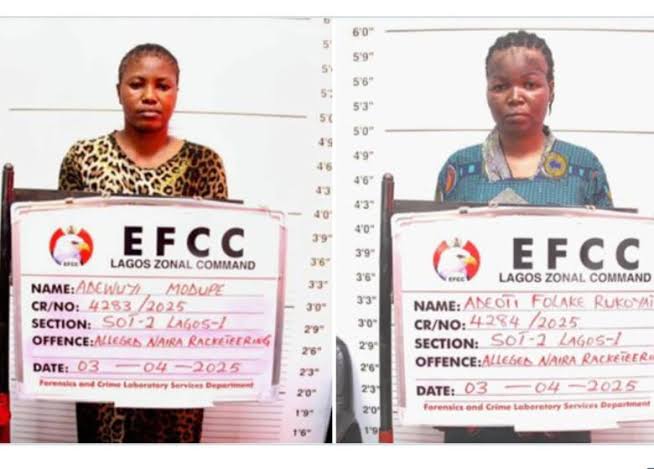Two women sentenced to one year imprisonment for hawking naira notes in Lagos