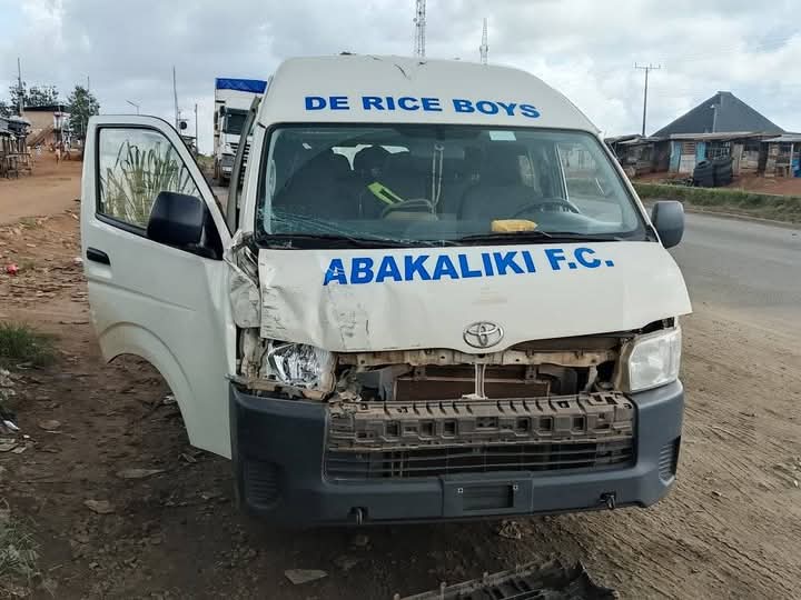 Abakaliki FC’s bus involved in accident on return journey after Federation Cup loss to Kwara United