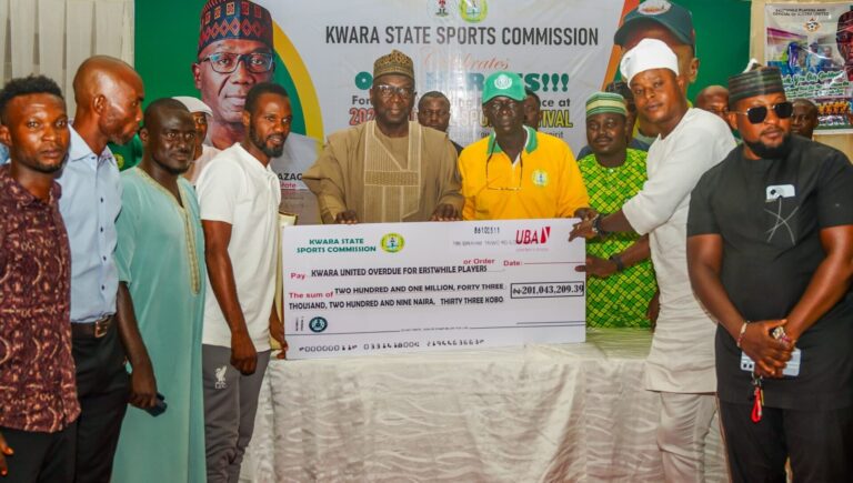 Kwara gov clears Kwara Utd’s age-long N201m sign-on fee debt, rewards 2024 national festival medalists