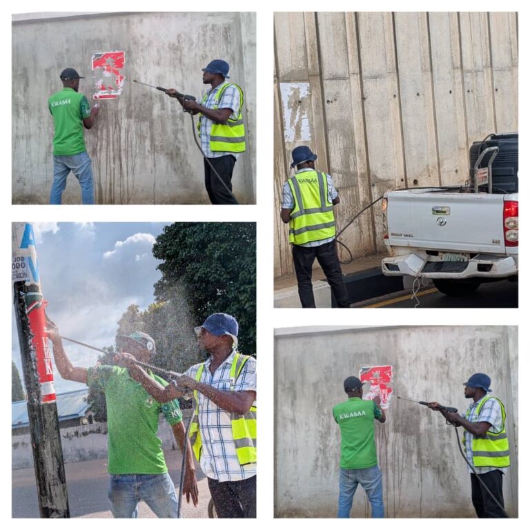 KWASAA warns against illegal poster pasting, defacement of Infrastructure