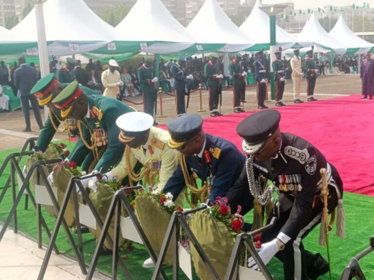 Tinubu, other top officials lead nation in honouring fallen heroes, serving troops at Armed Forces Remembrance Day