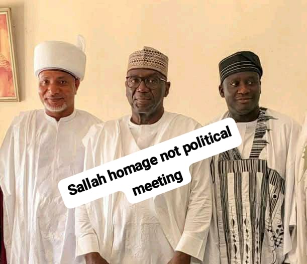 FACT CHECK: Viral photo of AbdulRazaq, Mustapha, Danladi was taken during sallah homage, not political meeting