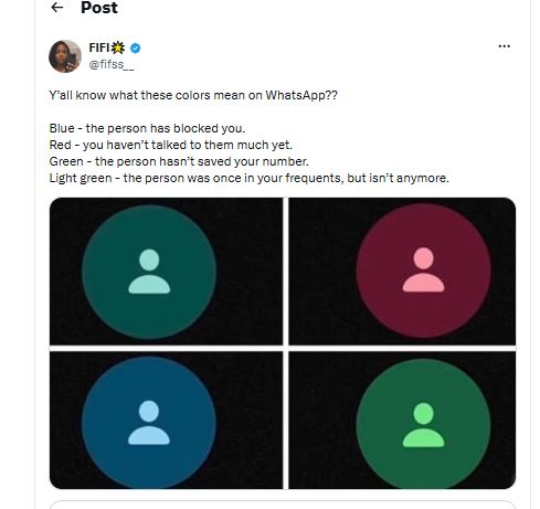 FACTCHECK: Do WhatsApp DP default colours have meaning?