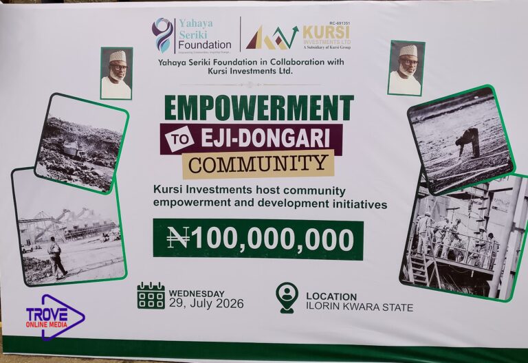Kursi donates N100m empowerment fund, healthcare support to Eji-Dongari community