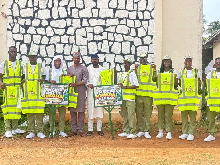 NYSC group donates sanitation materials to Kwara environmental agency